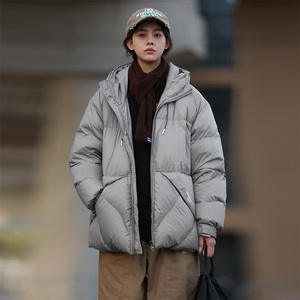 90白鸭绒BORNHEEM现货秒发日系冬季男羽绒服户外山系工装连帽棉衣
