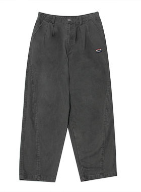 HEEMKIZOO原创春秋日系酵素洗做旧休闲直筒裤子男款工装长裤潮牌