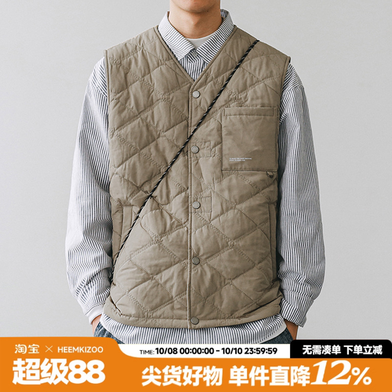 男士无袖背心开衫马甲