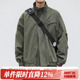 立领外套飞行休闲夹克男士 复古工装 宽松上衣潮 美式 嘿马七作春秋款