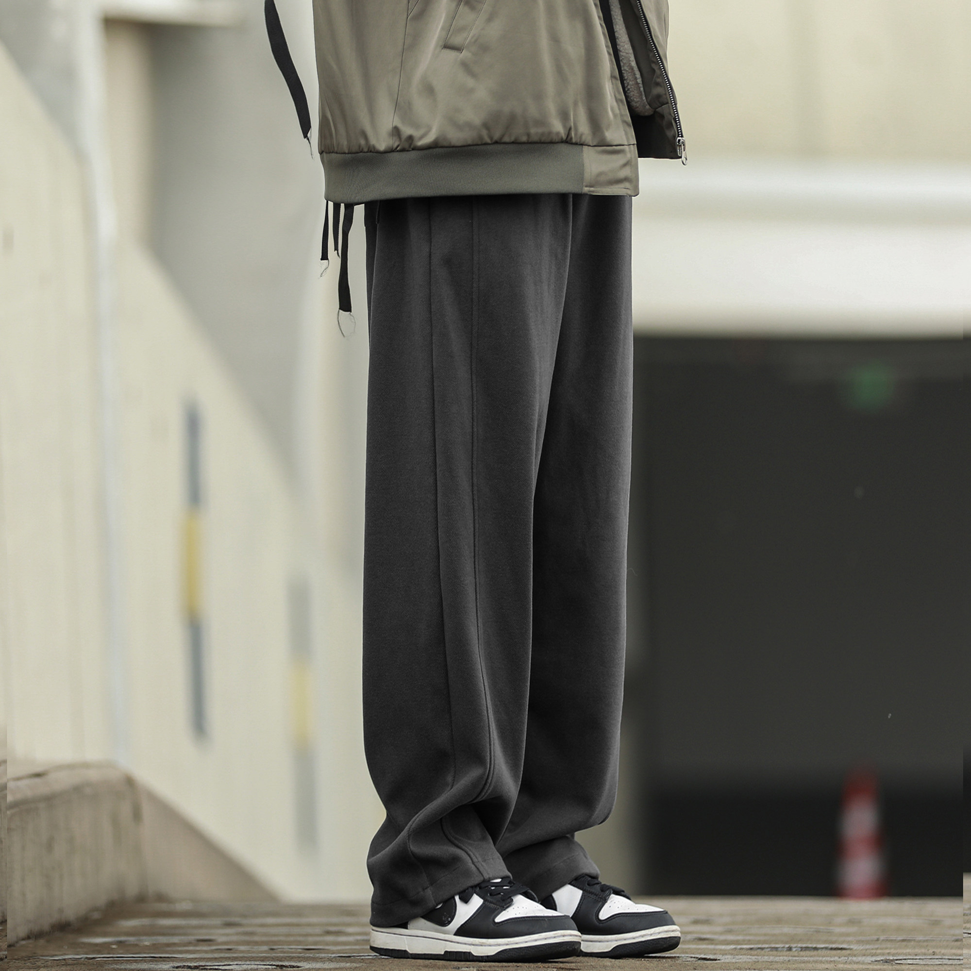 嘿马七作日系复古男士宽松休闲裤