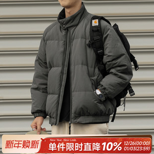 嘿马七作美式 立领保暖舒适羽绒服男潮牌宽松休闲夹克外套 复古冬季