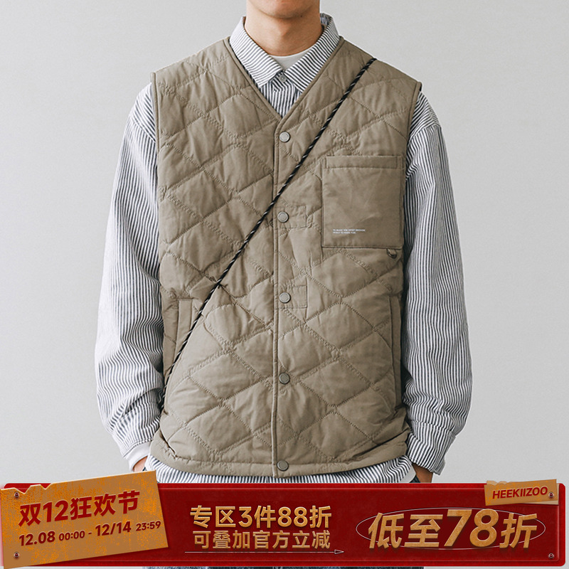 男士无袖背心开衫马甲