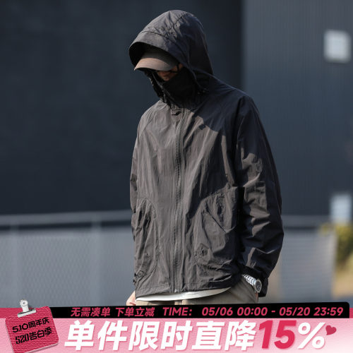 UPF50+嘿马七作户外工装防晒衣男
