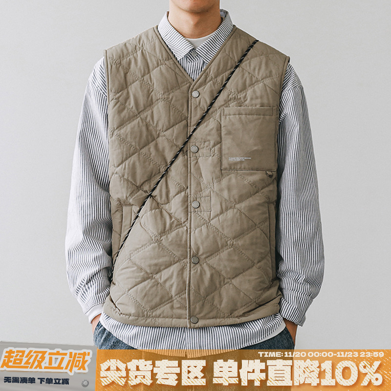 男士无袖背心开衫马甲