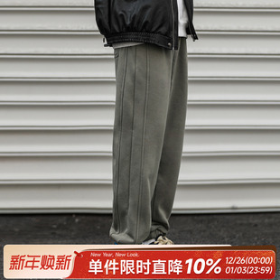 子宽松休闲卫裤 拼接锥形束脚裤 潮牌 男士 380g重磅加绒嘿马七作冬季