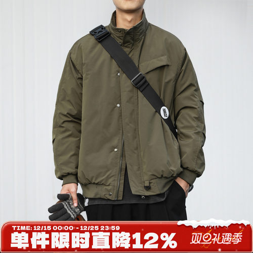 防泼水嘿马七作日系立领机能棉服