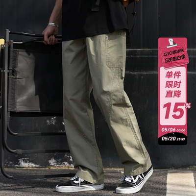 百搭男士分割设计工装休闲裤