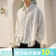 男款 休闲衬衫 百搭复古宽松衬衣外套潮牌 亚麻长袖 嘿马七作日系春季