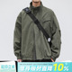 立领外套飞行休闲夹克男士 复古工装 宽松上衣潮 美式 嘿马七作春秋款
