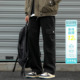 300g做旧复古酵洗嘿马七作春秋大口袋直筒裤 潮牌 休闲宽松男生工装