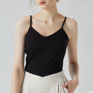 专柜带胸垫美背吊带背心内搭纯棉内衣女夏新款 外穿性感露背可外穿