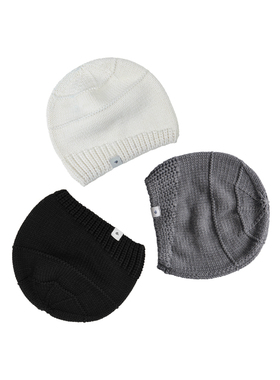 Indigohood针织线帽百搭男女款冷帽贝雷帽knit beret黑白灰三色