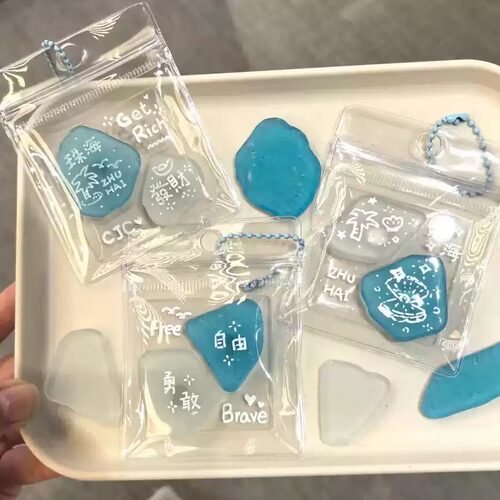PVC透明带孔自封袋首饰手链谷子