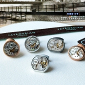 衬衫 现货英国TateossianRT限量磨砂系列机械袖 扣男士 商务生日礼物