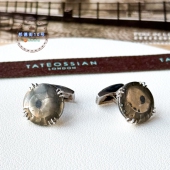 现货英国TateossianRT矿物菊石收藏限量袖 扣男士 西服商务生日礼物