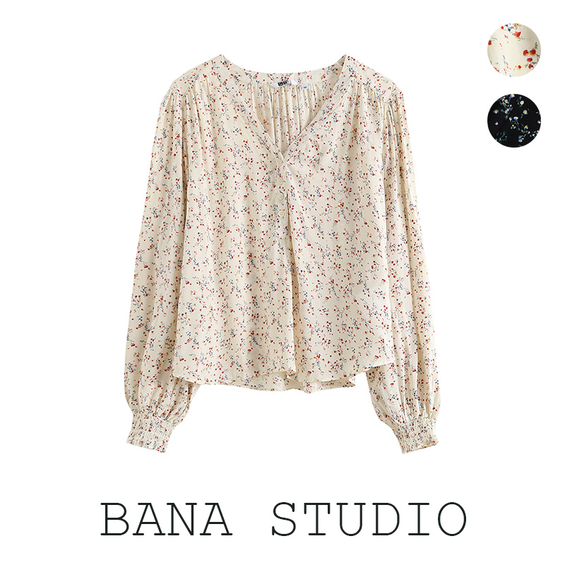 bana秋装日单牛货外贸ol短款长袖