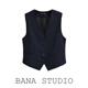 马夹女高级感 背心马甲短款 BANA西班牙外贸出口修身 藏青色V领西装