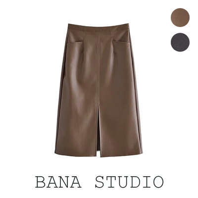 bana外贸出口大牌剪标开叉半身裙