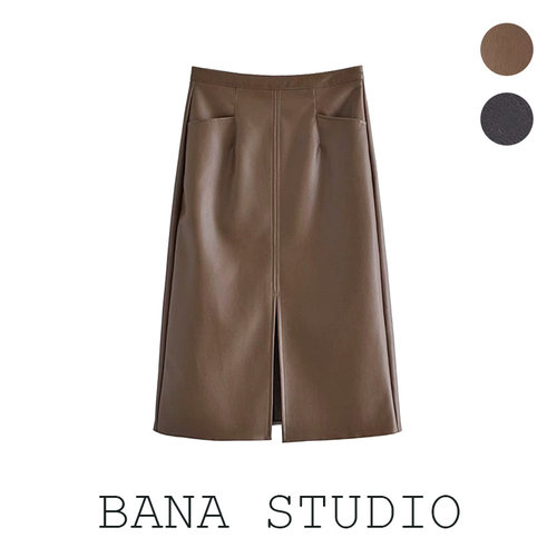 bana外贸出口大牌剪标开叉半身裙
