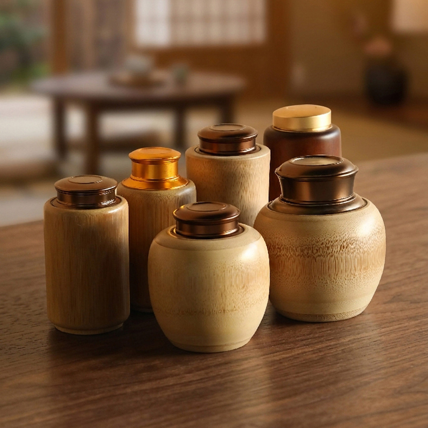 竹制茶叶罐圆形玉竹筒礼品竹制品