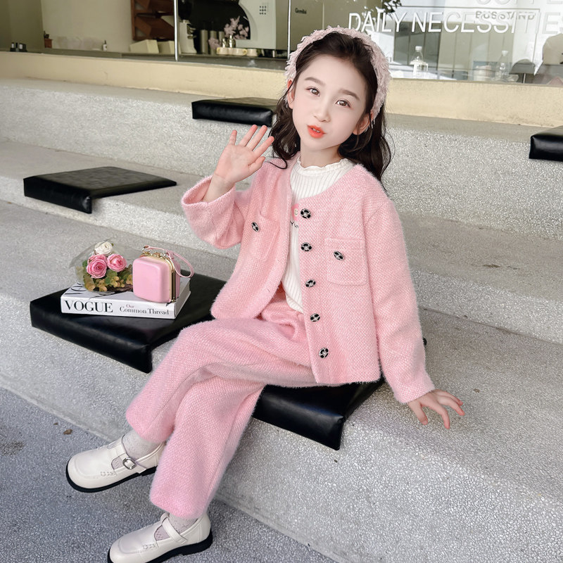 女童套装秋装2025新款洋气儿童装春秋季时髦小女孩宝宝初秋小香风