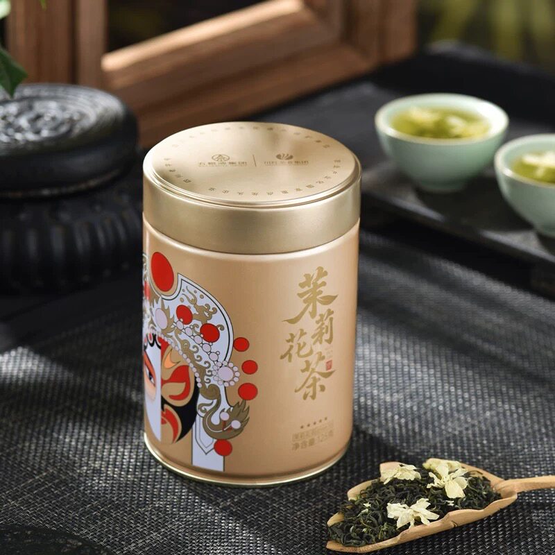 川红茉莉花茶林湖飘雪四川特产浓香型罐装口粮花茶自己喝共250g