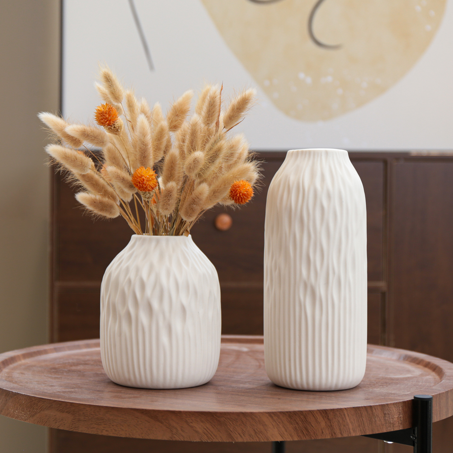 高级感ins风陶瓷花瓶摆件客厅插花别墅房间水养鲜花器餐桌装饰品