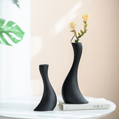 创意ins风陶瓷鲜花瓶摆件客厅插干花器办公室桌面玄关家居装 饰品