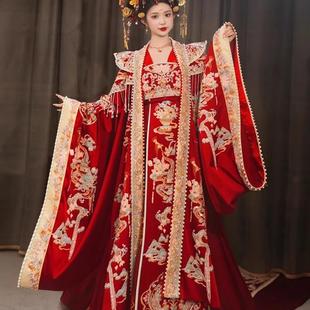 唐制汉服中式婚服男女套装2024新款结婚重工凤冠霞帔男女套装全套