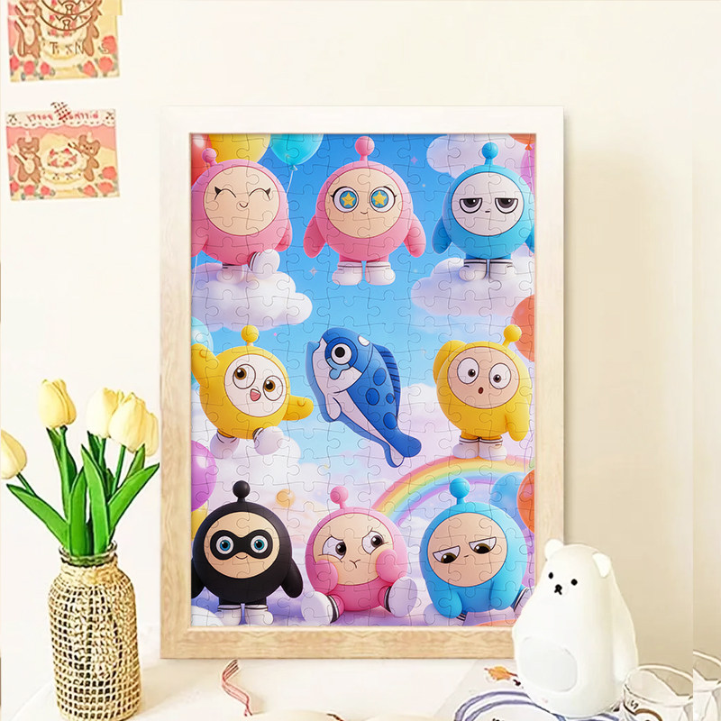 蛋仔派对新款2026木质带框拼图周边学生儿童益智玩具解压定制礼物,模玩/动漫/周边/娃圈三坑/桌游,动漫挂件/文具,淘宝优惠券,粉丝福利购,淘宝优惠卷