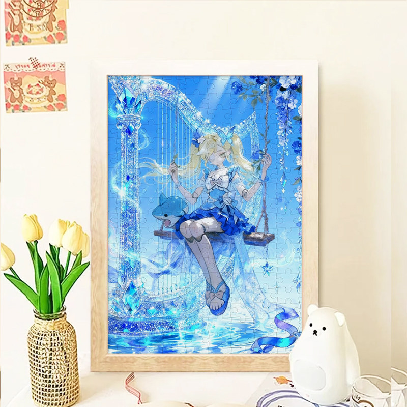 哑女斯戴拉新款蛋仔派对木质带框动漫挂件/文具