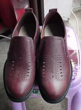 2022年夏季男式休闲鞋打孔鞋英伦牛皮鞋