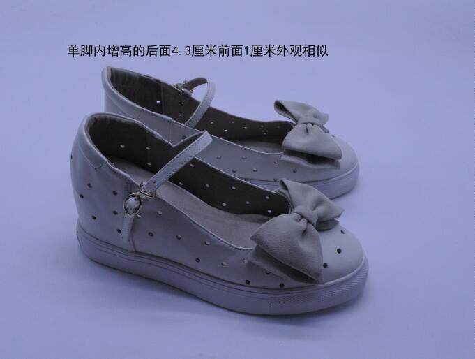 量身定做残疾人高低脚鞋矫正长短腿鞋 单脚增高隐形补高鞋