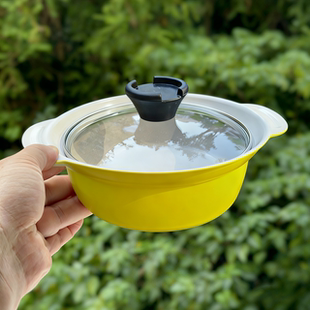 市面少见 桌上锅双耳煲汤锅陶瓷炖汤锅不粘锅煮面耐高温 家用日式