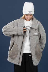 2020冬中性休闲情侣皮毛一体加厚外套棉衣棉服226-3-p125-6631图片