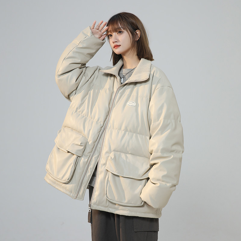 2023新款高品质PU皮棉衣中性罗文立领双口袋外套MY112-P165限228,男装棉衣,星座226-3