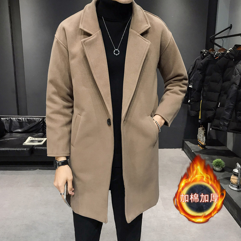 2020毛呢中长款英伦风妮子冬季大衣加棉加厚226-3-DY8006-P105,男装毛呢大衣,星座226-3