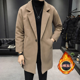 2020毛呢中长款英伦风妮子冬季大衣加棉加厚226-3-DY8006-P105，男装毛呢大衣，星座226-3