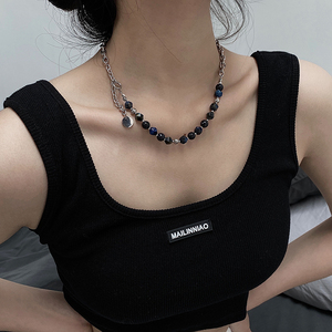 A353-X064-P25 韩版百搭男女项链情侣潮流吊坠学生时尚服装配件15图片