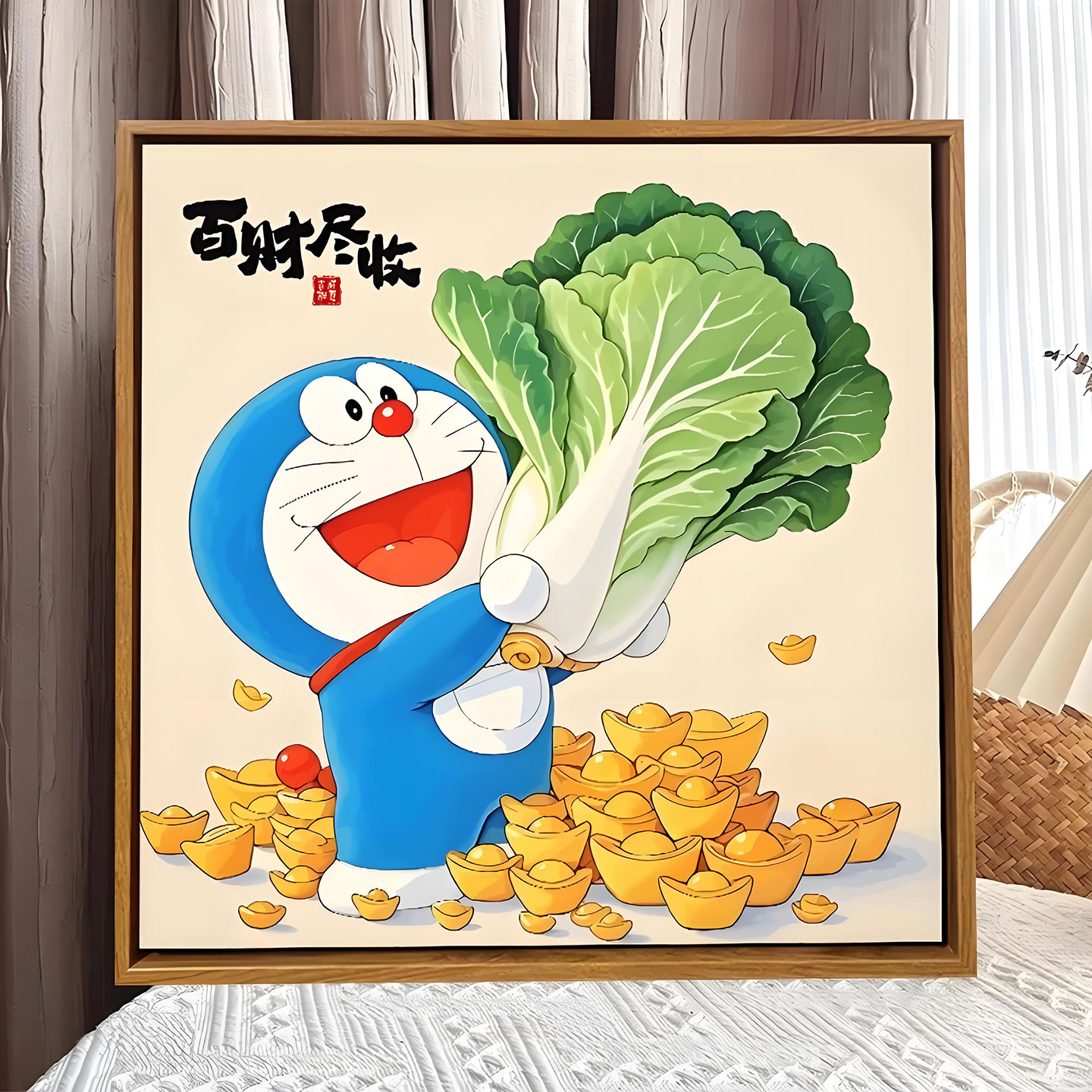 哆啦A梦送财钻石画diy手工