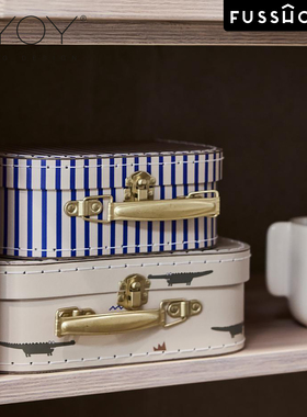 丹麦OYOY 收纳行李盒儿童房装饰玩具玩偶手提箱动物图案游戏道具