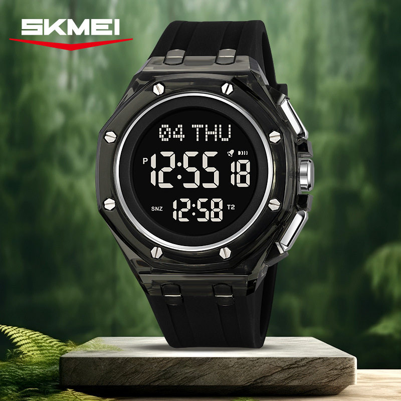 时刻美学生运动电子表时尚防水多功能潮流手表男款倒计时多组闹钟