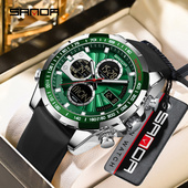 SANDA新款 电子表防水多功能男表学生手表倒计时石英腕表双显男士