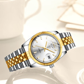 十大名品牌高档手表男士 防水夜光钢带日历星期商务大气男表腕表潮