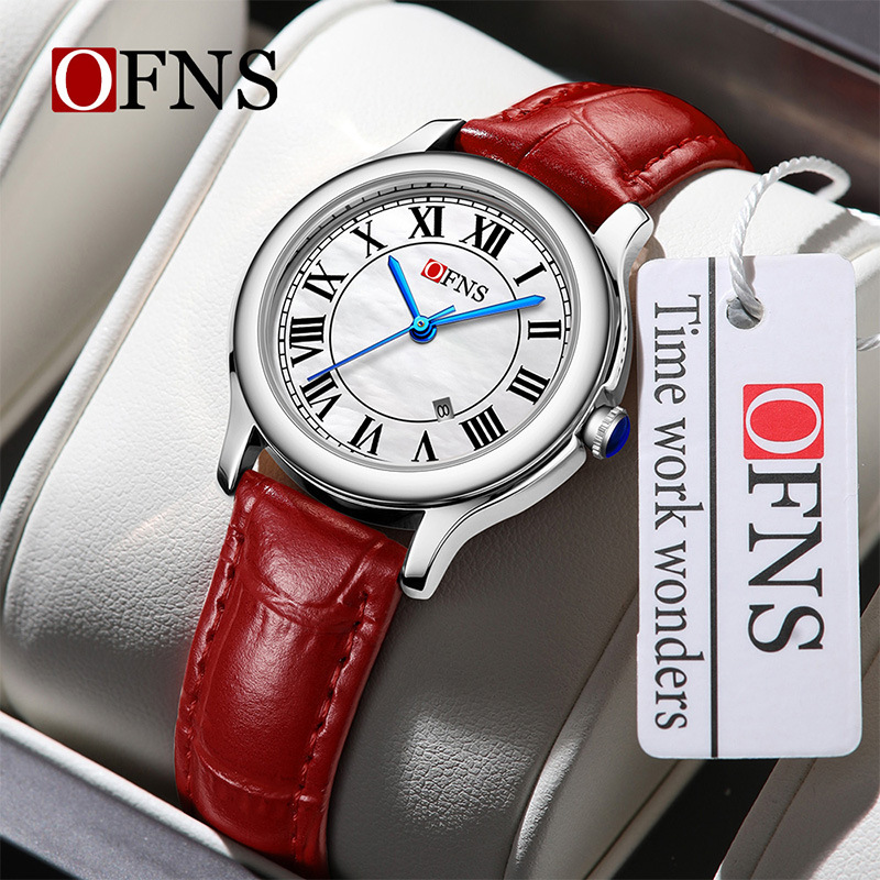 OFNS品牌虾皮石英表热卖防水带日