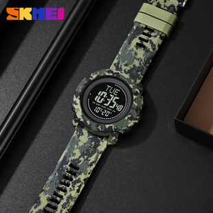 SKMEI时刻美电子手表学生党运动防水夜光户外指南针多功能电子表