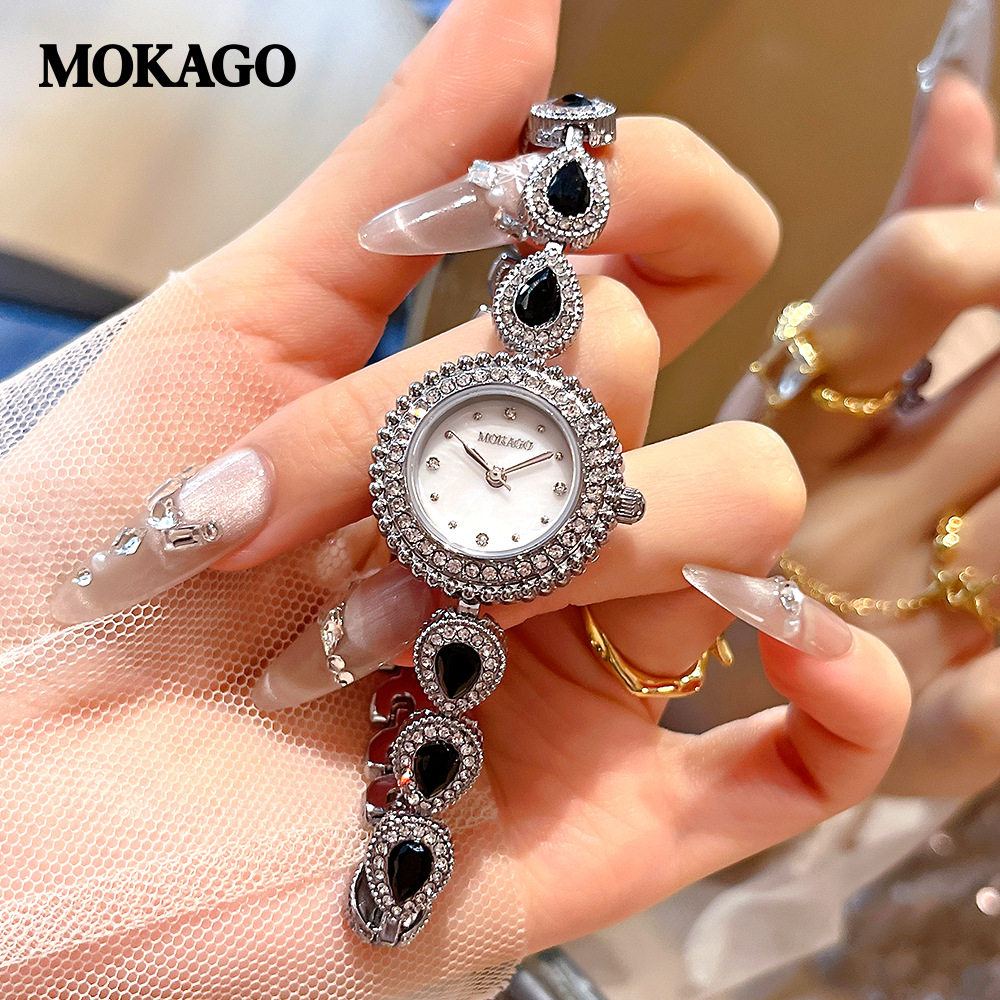 MOKAGO跨境爆款法式复古祖母绿水