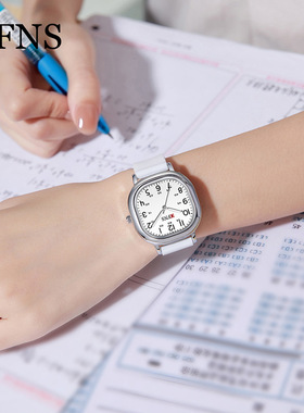 ofns新款手表男女初高中学考试静音腕表儿童只看时间夜光石英表