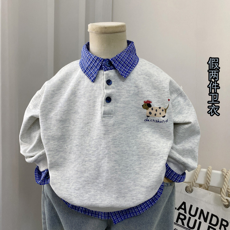 男童卫衣春装2026新款儿童春秋衣服宝宝上衣洋气中童小童男孩韩版